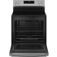 GE - 30 in. 4 Burner Element Free-Standing Electric Range in Stainless Steel w/Stainless Knobs
