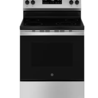 GE - 30 in. 4 Burner Element Free-Standing Electric Range in Stainless Steel