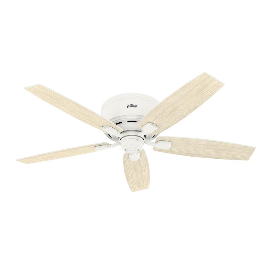 Hunter Bennett Led 52 In Matte White Led Indoor Ceiling Fan With Remote 5 Blade 50280 The Fixture Place