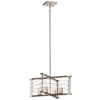 Kichler Lente Brushed Nickel Industrial Geometric Pendant Light - 44253NI