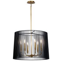 Kichler Linara 6 Light. Black Modern/Contemporary Chandelier - 44167BK