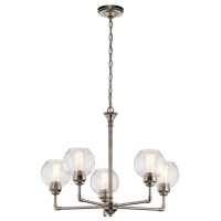 Kichler Niles 5 Light. Antique Pewter Transitional Chandelier - 43993AP