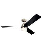 Kichler Spyn 52 in. Brushed Nickel LED Indoor Ceiling Fan (3-Blade) - 300275NI