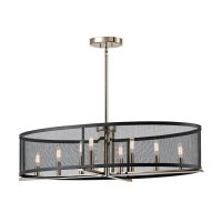 Kichler Titus 8 Light. Polished Nickel Modern/Contemporary Cage Chandelier - 43712PN