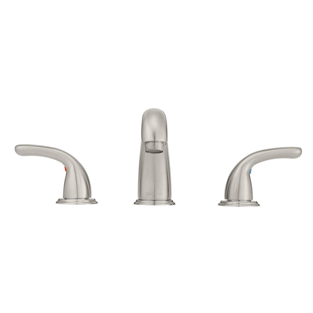 Builders 8 in Widespread High-Arc Bathroom Faucet Polished Brass 476 122A 