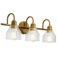 Kichler Avery 3-Light Brass Industrial Vanity Light - 45973NBR