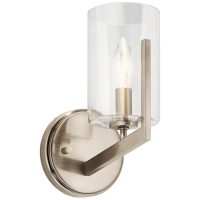 Kichler Nye 5 In. W 1 Light Classic Pewter Transitional Wall Sconce - 52316CLP