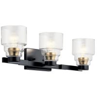 Kichler Vionnet 3 Light. Black Transitional Vanity Light - 55012BK