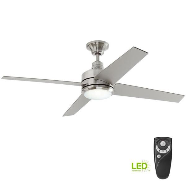 Mercer 52 In Led Indoor Brushed Nickel Ceiling Fan With Light Kit And Remote Control 54725 Open Box The Fixture Place - Windward 44 In Led Blue Ceiling Fan With Light Kit And Remote Control