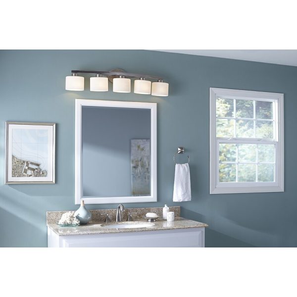 allen + roth Merington 5-Light Nickel Transitional Vanity Light Bar ...