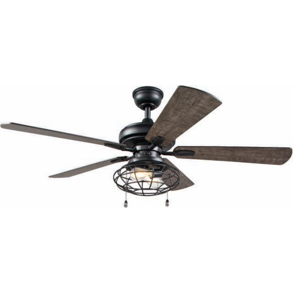Matte Black for sale online Home Decorators Collection YG629A-MBK Indoor Ceiling Fan with Light 