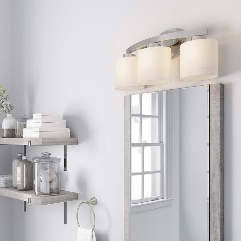 allen + roth Merington 3-Light Nickel Transitional Vanity Light Bar ...