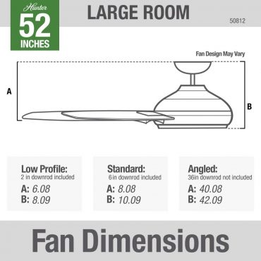 Hunter Presto 52 in. Matte Nickel Ceiling Fan with Wall-Mounted (3