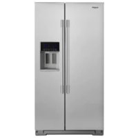 WHIRLPOOL - 21 cu. ft. Side by Side Refrigerator in Fingerprint Resistant Stainless Steel, Counter Depth