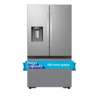 SAMSUNG - 31 cu. ft. Mega Capacity 3-Door French Door Refrigerator with Four Types of Ice in Stainless Steel