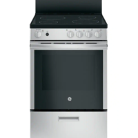 GE - 24 in. 4 Burner Element Free-Standing Electric Range in Stainless Steel