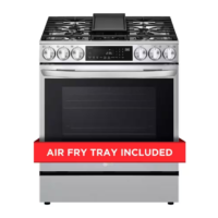 LG - 6.3 cu. ft. Slide-in Gas Range with EasyClean, Instaview and Air Fry in Printproof Stainless Steel