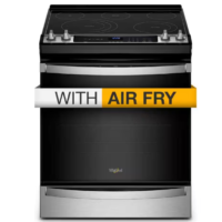 Whirlpool - 6.4 cu. ft. 5 Burner Element Single Oven Electric Range with Air Fry Oven in Fingerprint Resistant Stainless Steel