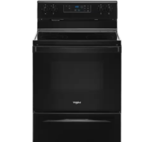 Whirlpool - 30 in. 5.3 cu. ft. 4 Burner Element Electric Range in Black with Storage Drawer