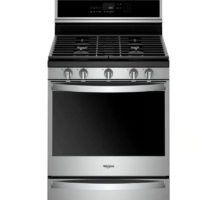 Whirlpool - 5.8 cu. ft. Smart Gas Freestanding Range in Fingerprint Resistant Stainless Steel with EZ-2-LIFT Grates