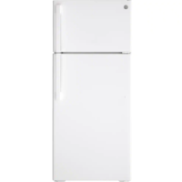 GE - 17.5 cu. ft. Top Freezer Refrigerator in White