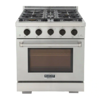 Kucht - Professional 30 in. 4.2 cu. ft. Propane Gas Range with Power Burner, Convection Oven in Stainless Steel with Black Knobs