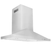 ZLINE - Kitchen and Bath 36 in. 400 CFM Convertible Island Mount Range Hood in Stainless Steel