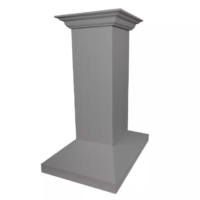 ZLINE - Kitchen and Bath 30 in. 400 CFM Convertible Island Mount Range Hood in Gray Wood