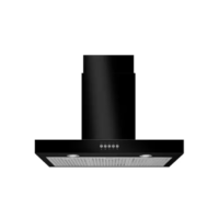 Vissani - Lora 30 in. 350CFM Convertible T-Shape Wall Mount Range Hood in Black with Charcoal Filters and LED Lighting