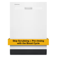 Whirlpool - 24 in. White Top Control Dishwasher