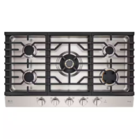 LG - STUDIO 36 in. Gas Cooktop in Stainless Steel with 5-Burners including 24k UltraHeat Dual Burner