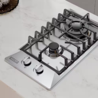 Empava - 12 in. Gas Cooktop in Stainless Steel with 2 Sealed Burners LPG Convertible Stove
